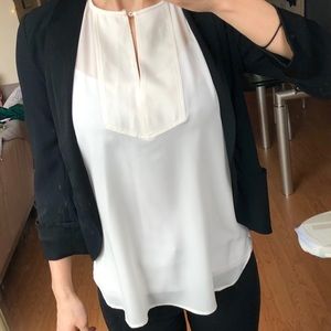 Jcrew light weight sleeveless blouse in off white